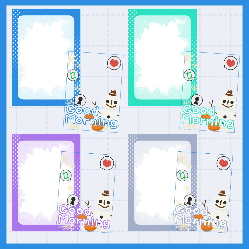 フリー素材「冬っぽいおはV素材集」