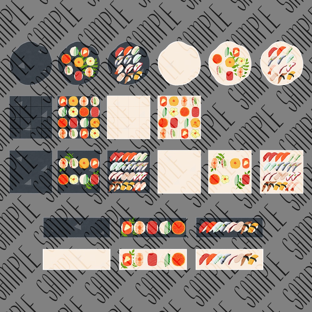 フリー素材「なんかに使えそうなお寿司の素材」