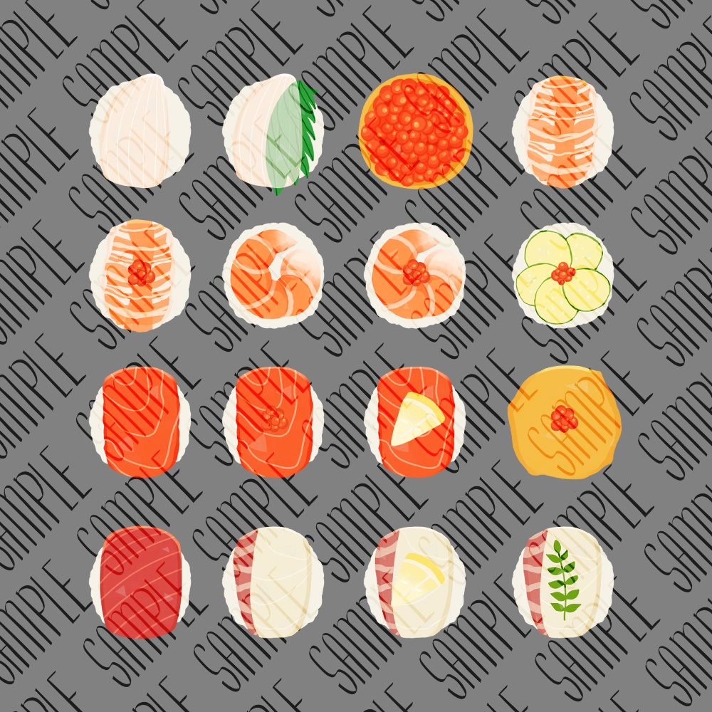 フリー素材「なんかに使えそうなお寿司の素材」