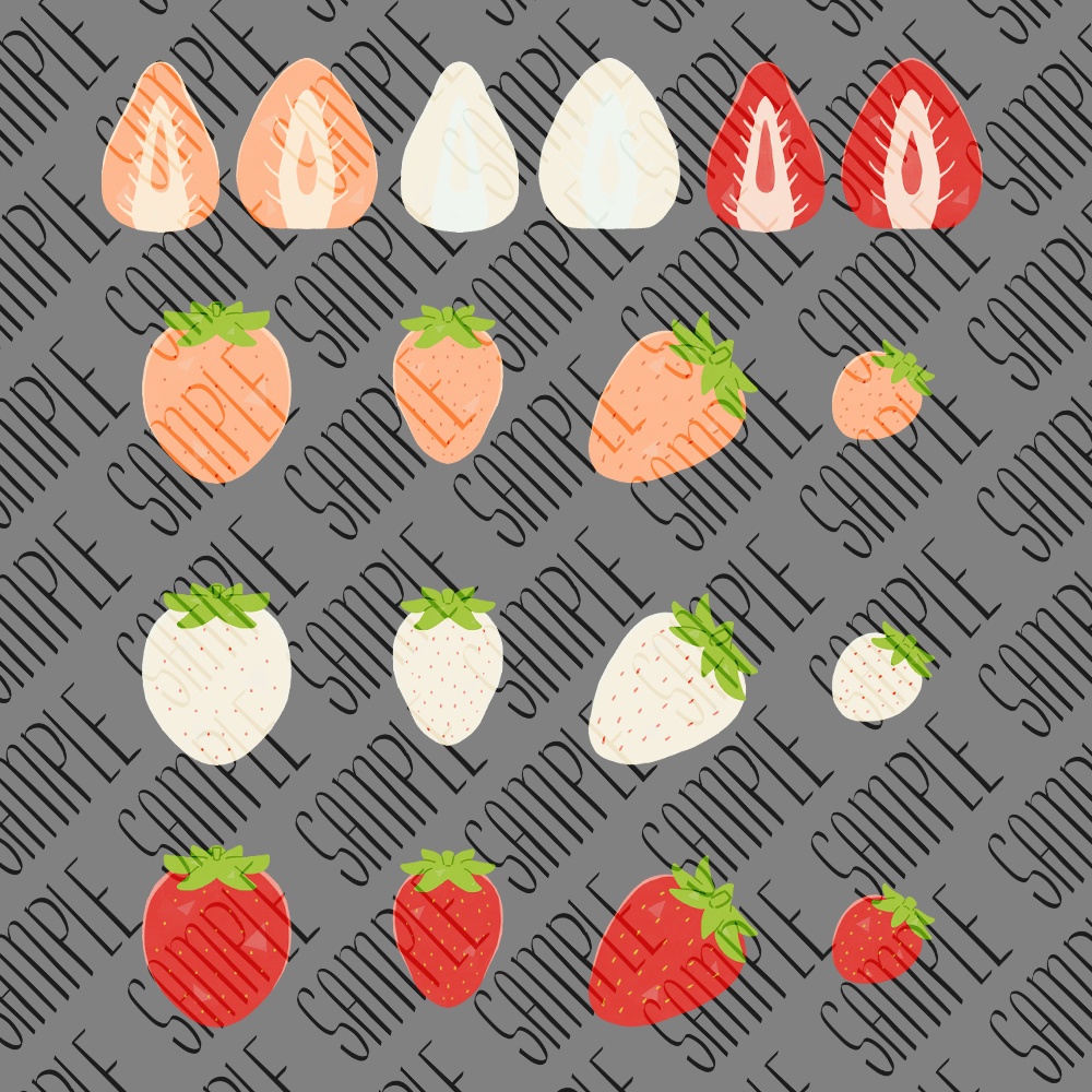 フリー素材「なんかに使えそうないちごの素材」