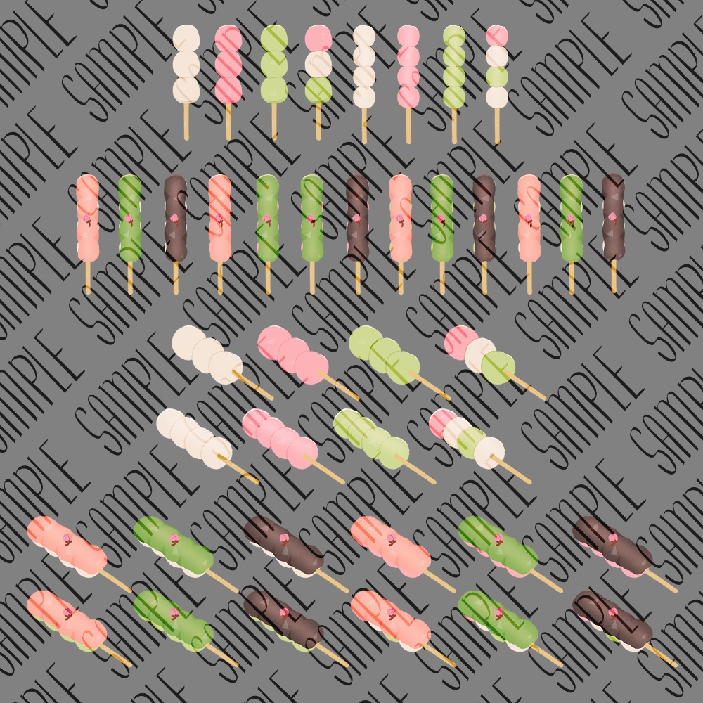 フリー素材「なんかに使えそうな春の和菓子の素材」