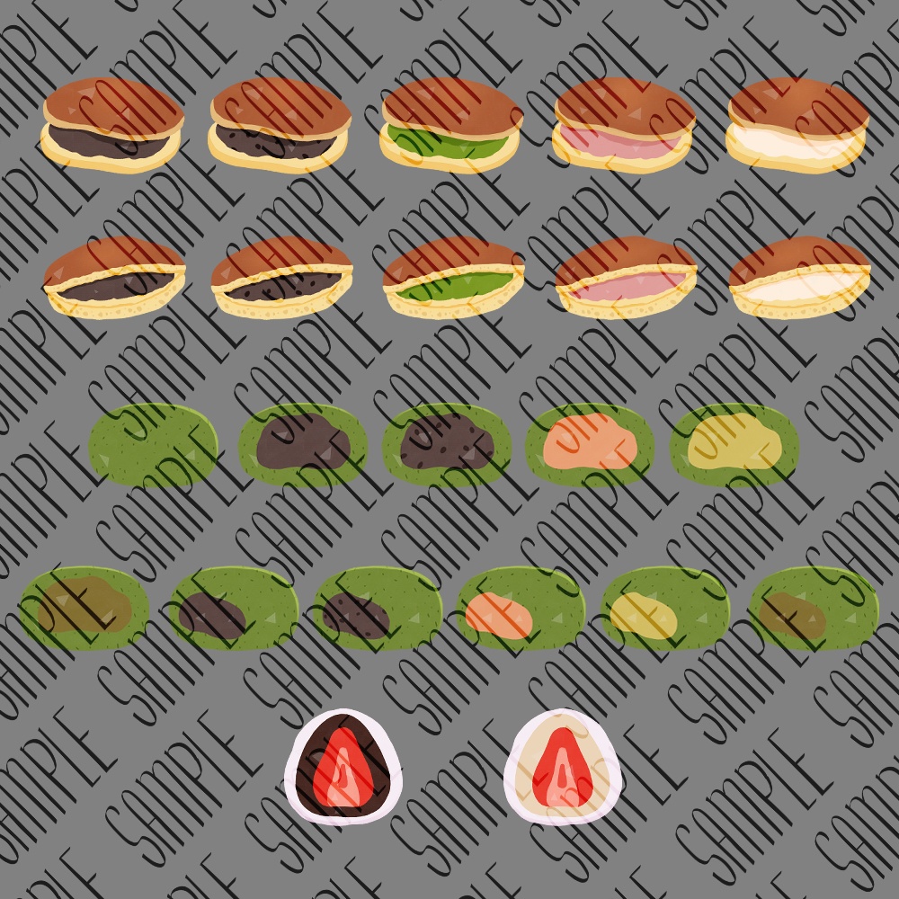 フリー素材「なんかに使えそうな春の和菓子の素材」