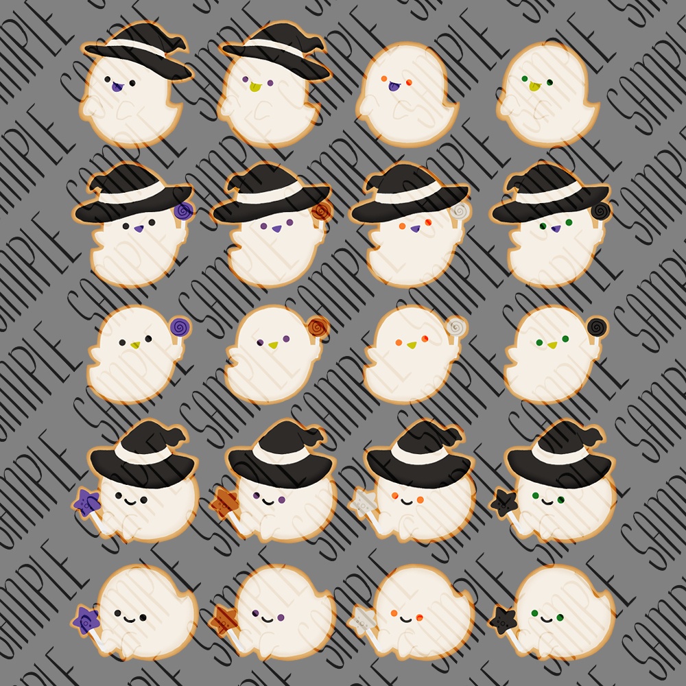 フリー素材「なんかに使えそうなハロウィンアイシングクッキーの素材」