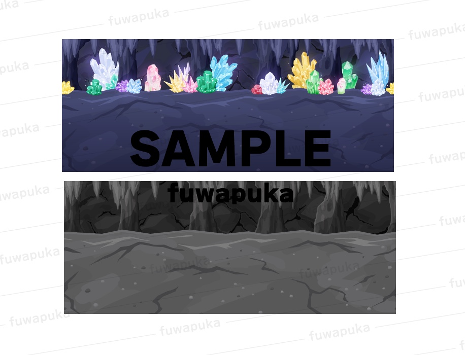 洞窟の風景_ベクター