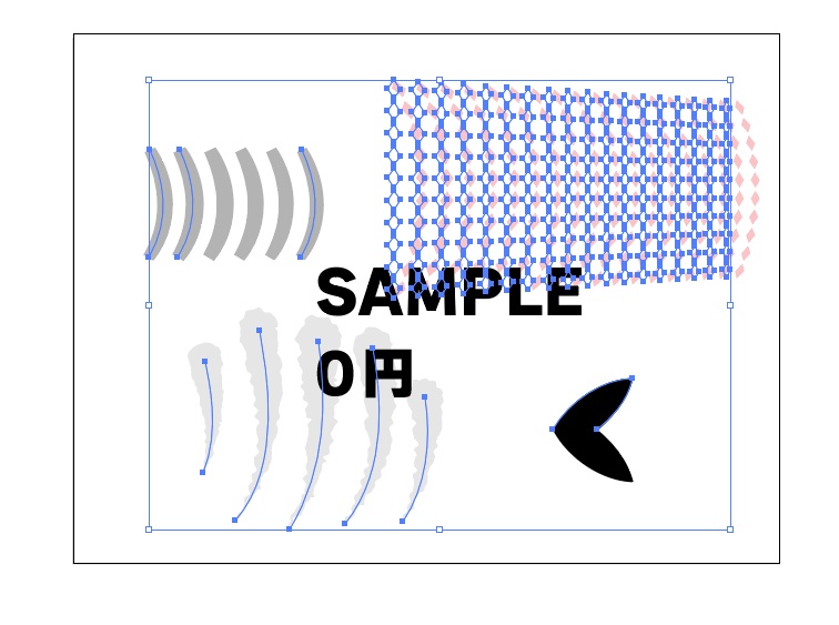 かわいい魚と釣り道具のイラスト素材_ベクター