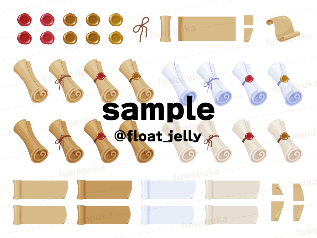 羊皮紙と羽ペンのイラスト素材_ベクター