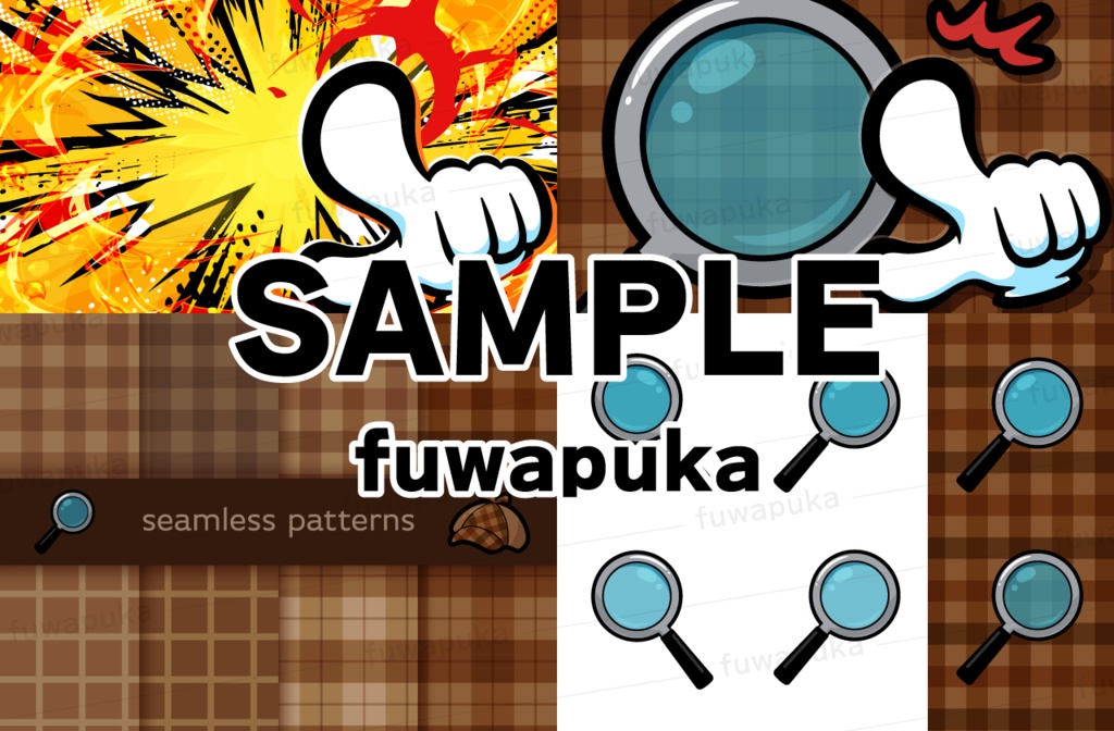 白い手袋の手と背景素材_ベクター