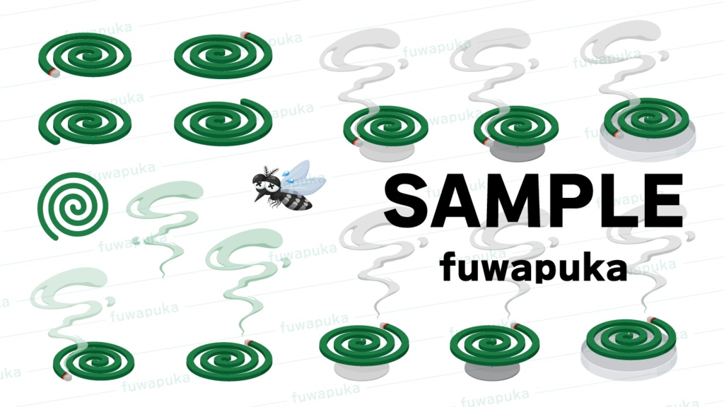 蚊とウイルスとアメーバのイラスト素材_ベクター