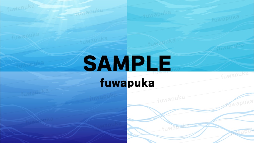 熱帯魚と水中の背景イラスト_ベクター