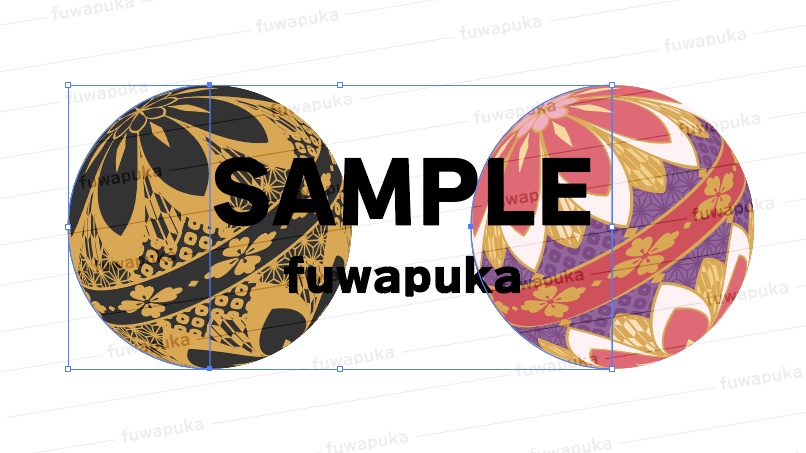 牡丹の背景と和柄のシームレスパターン素材_ベクター