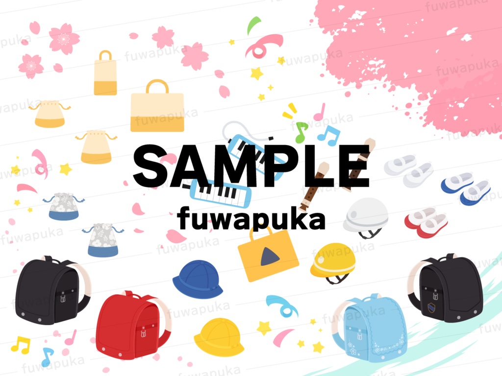 入学と卒業のイラスト素材_ベクター