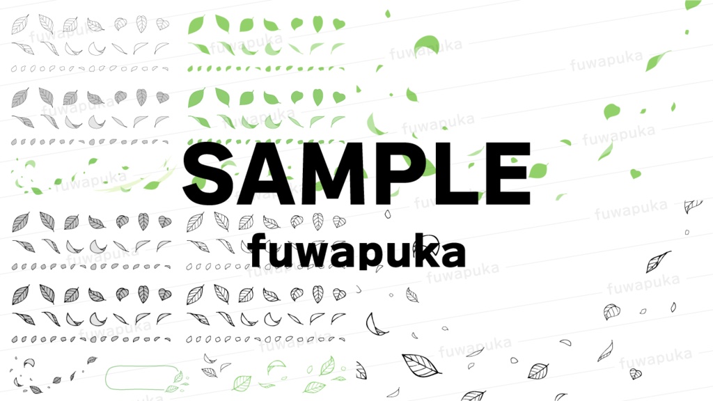 カフェの入り口と舞う葉っぱのイラスト素材_ベクター