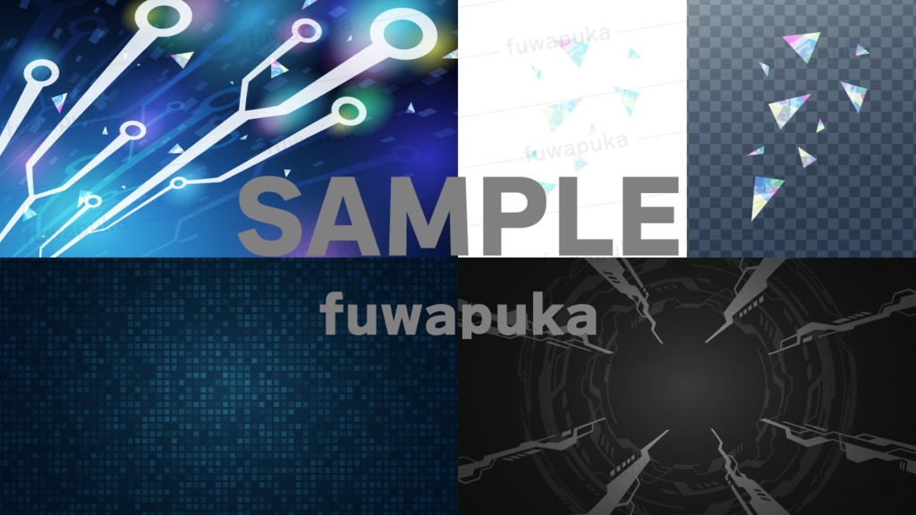 サイバーな雰囲気のイラスト素材_ベクター