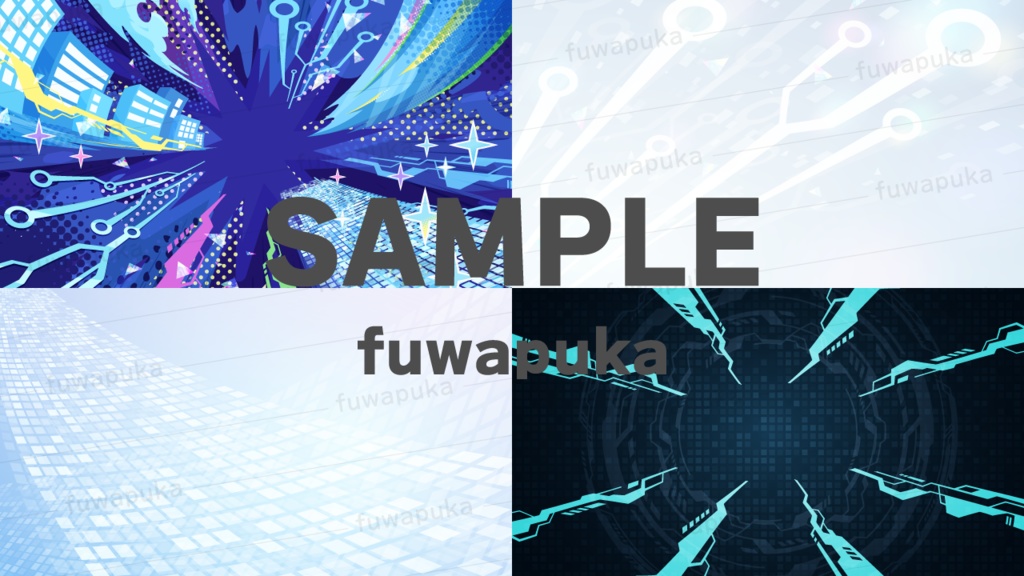 サイバーな雰囲気のイラスト素材_ベクター