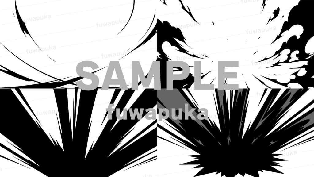 着地の煙のエフェクトとグリッチノイズの背景素材_ベクター