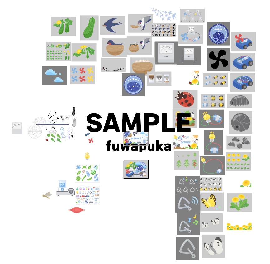 小学校3年生と4年生の理科のイラスト素材_ベクター