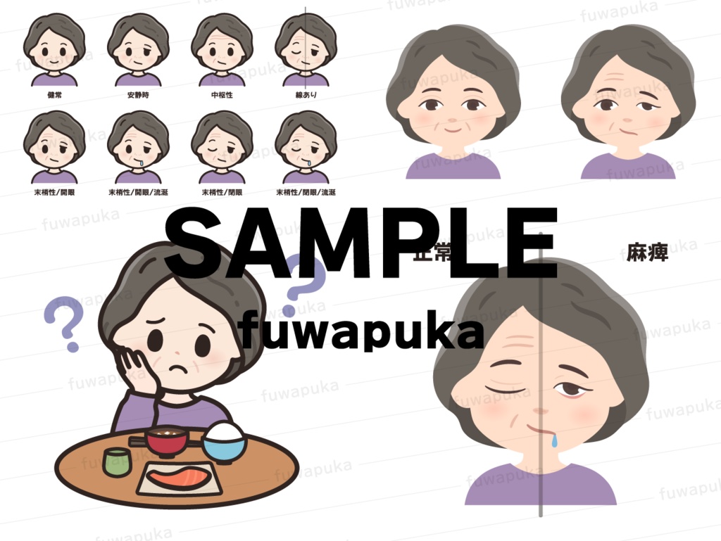 顔面神経のイラスト素材_ベクター