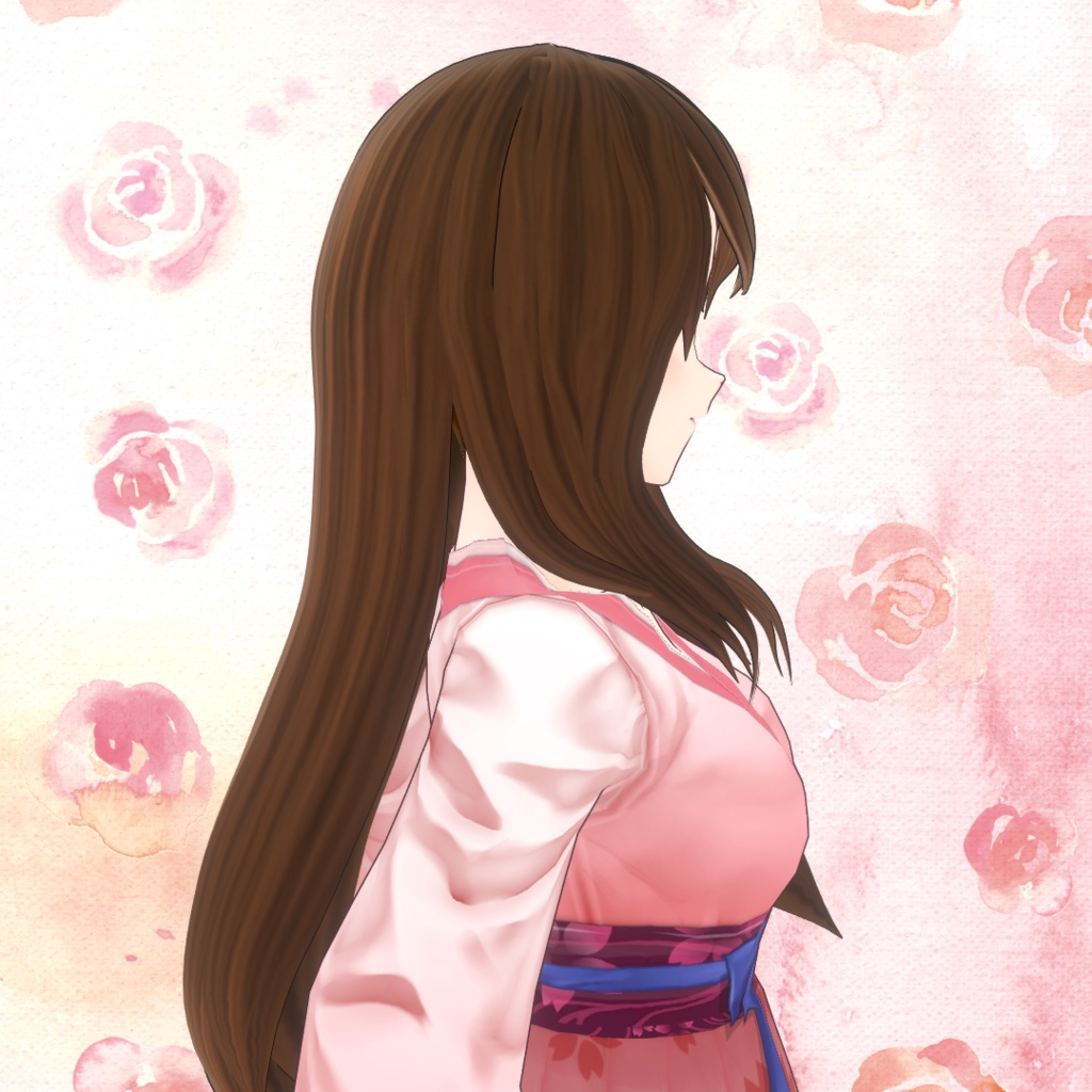 VRoid Hair presets 黒髪ロング