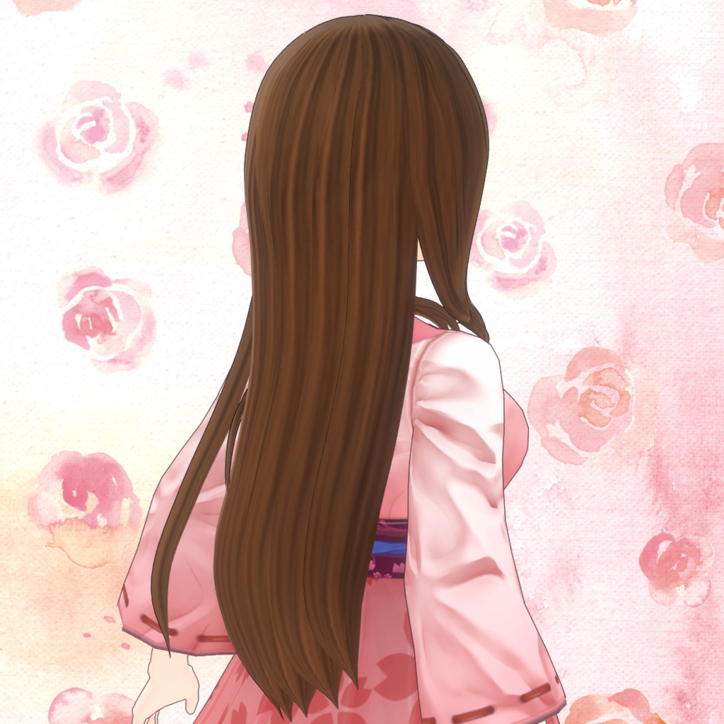 VRoid Hair presets 黒髪ロング