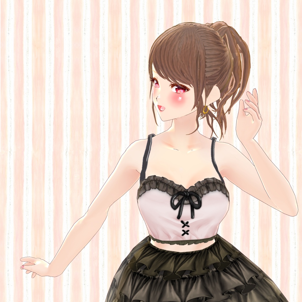 VRoid Hair presets ふわふわポニーテール