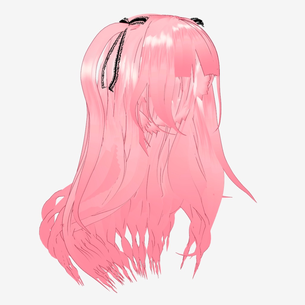 VRoid Hair presets 編み込みツインテール