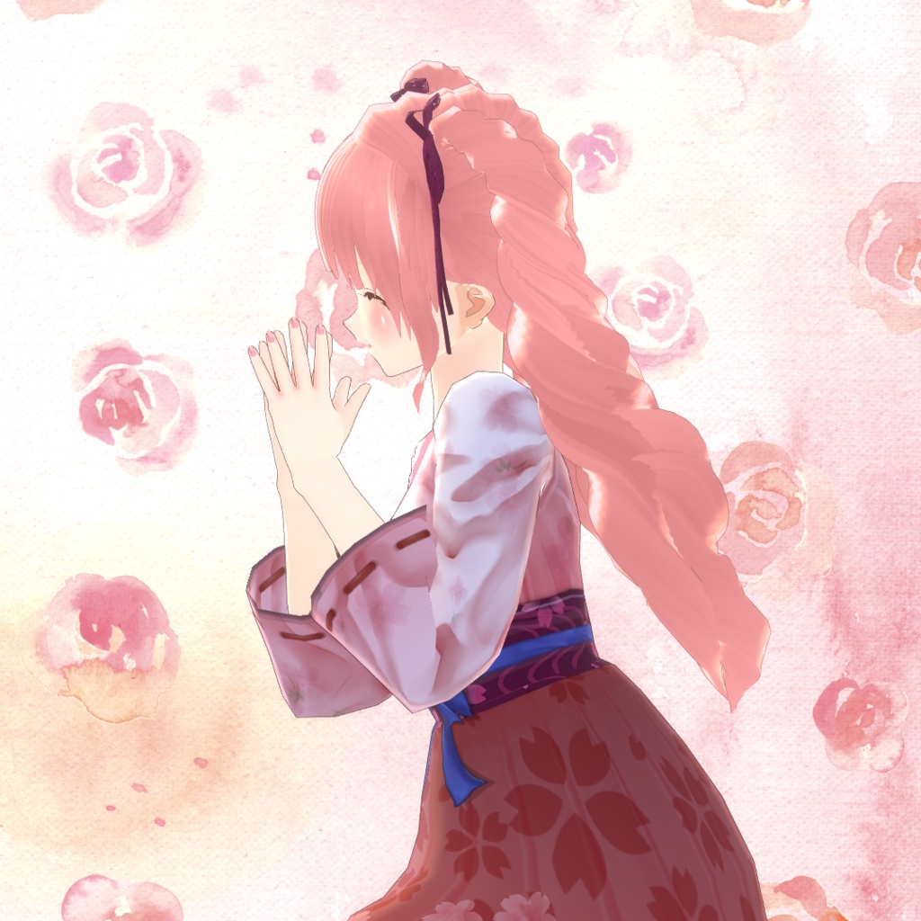 VRoid Hair presets ねじねじツインテール