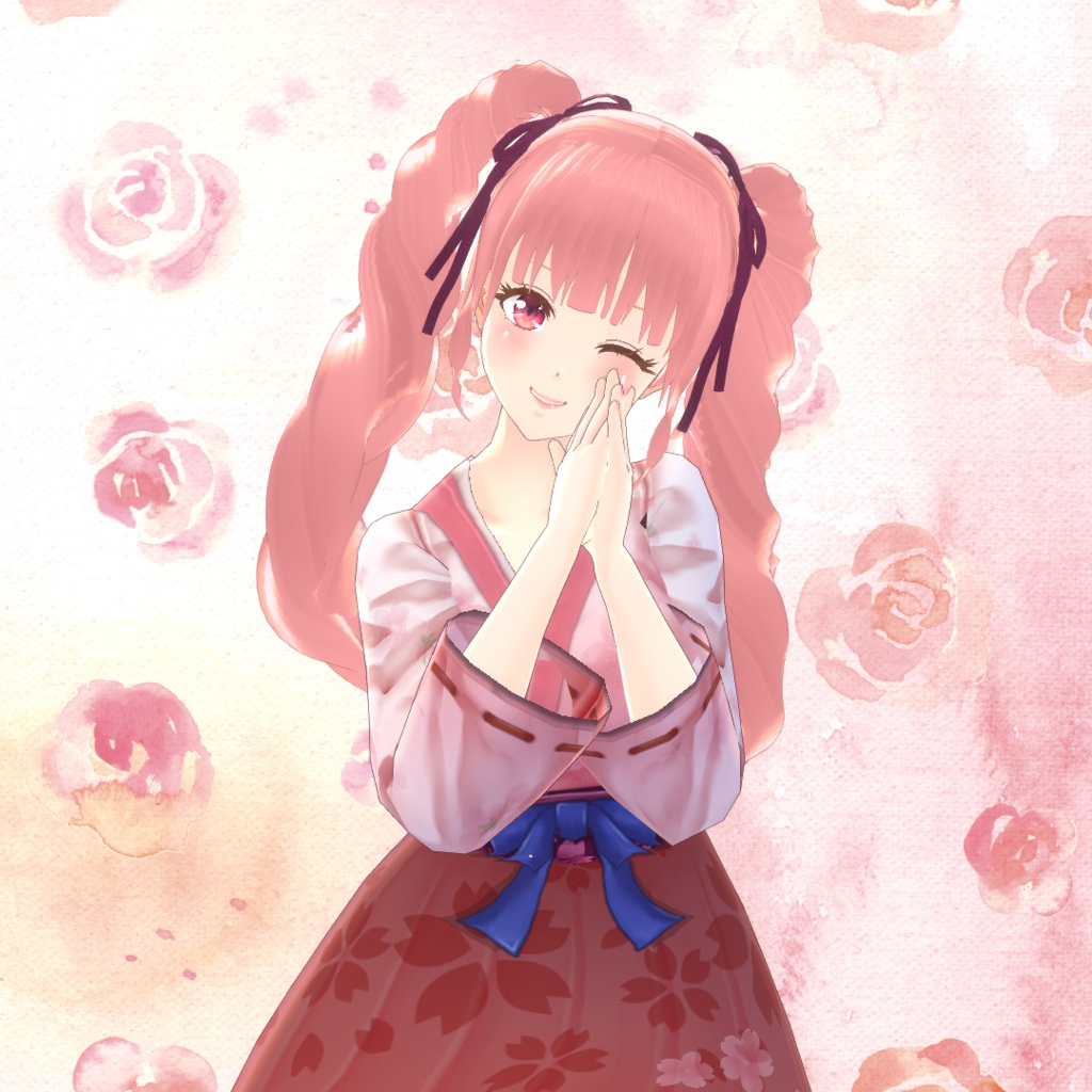 VRoid Hair presets ねじねじツインテール