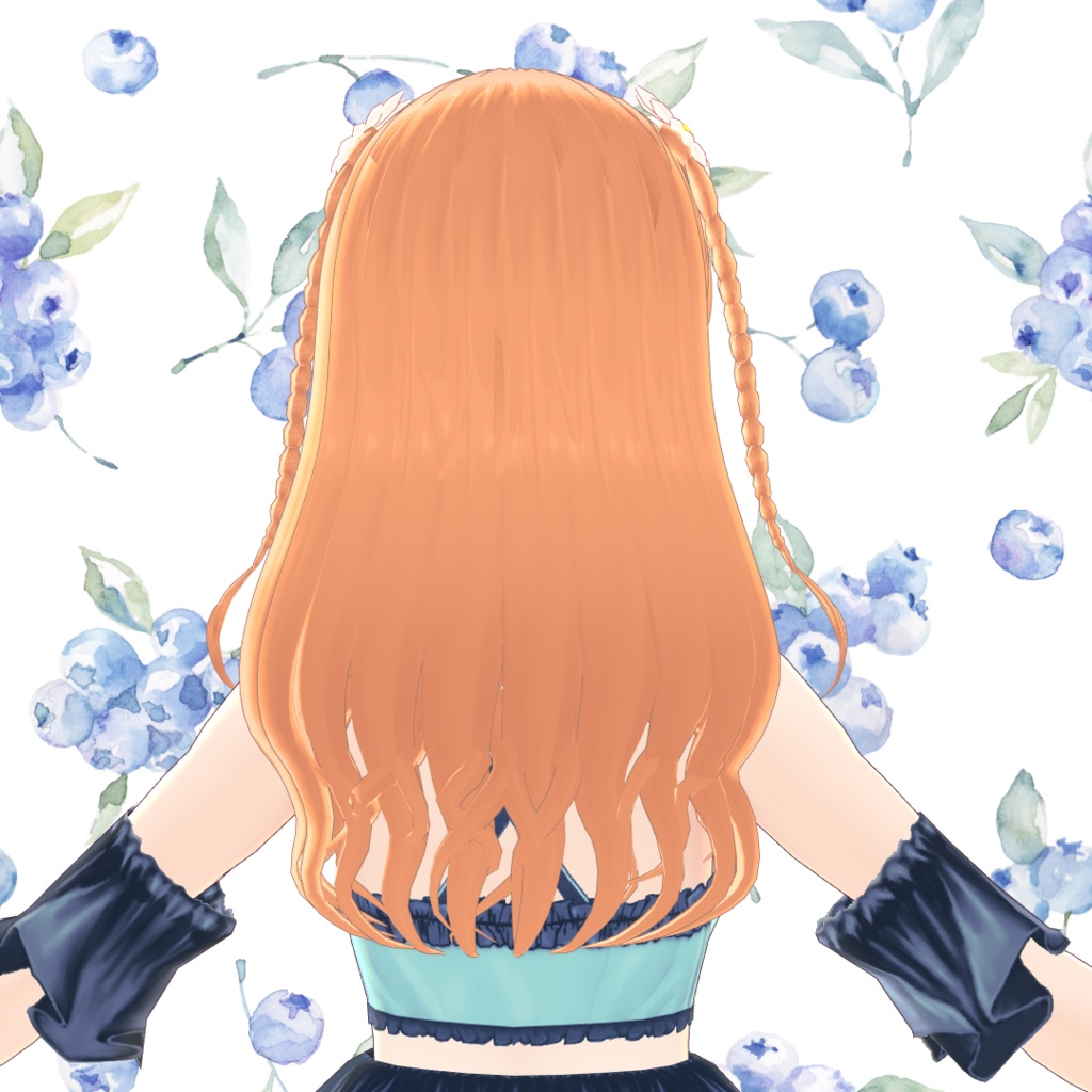 VRoid Hair presets あみこみツインテール