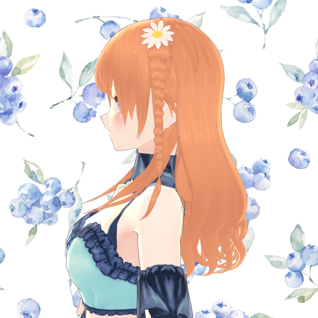 VRoid Hair presets あみこみツインテール