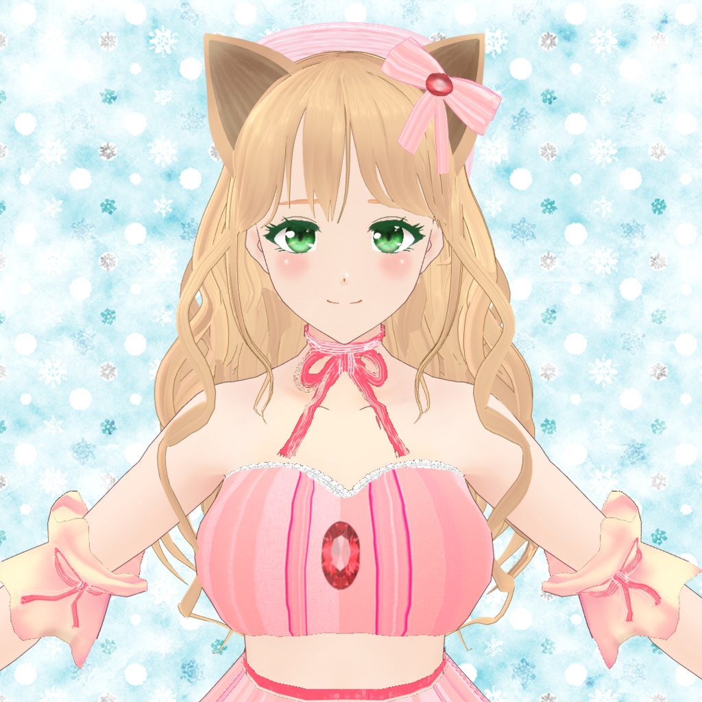 VRoid Hair presets オトナっぽウェーブヘア&ねこみみウェーブヘア