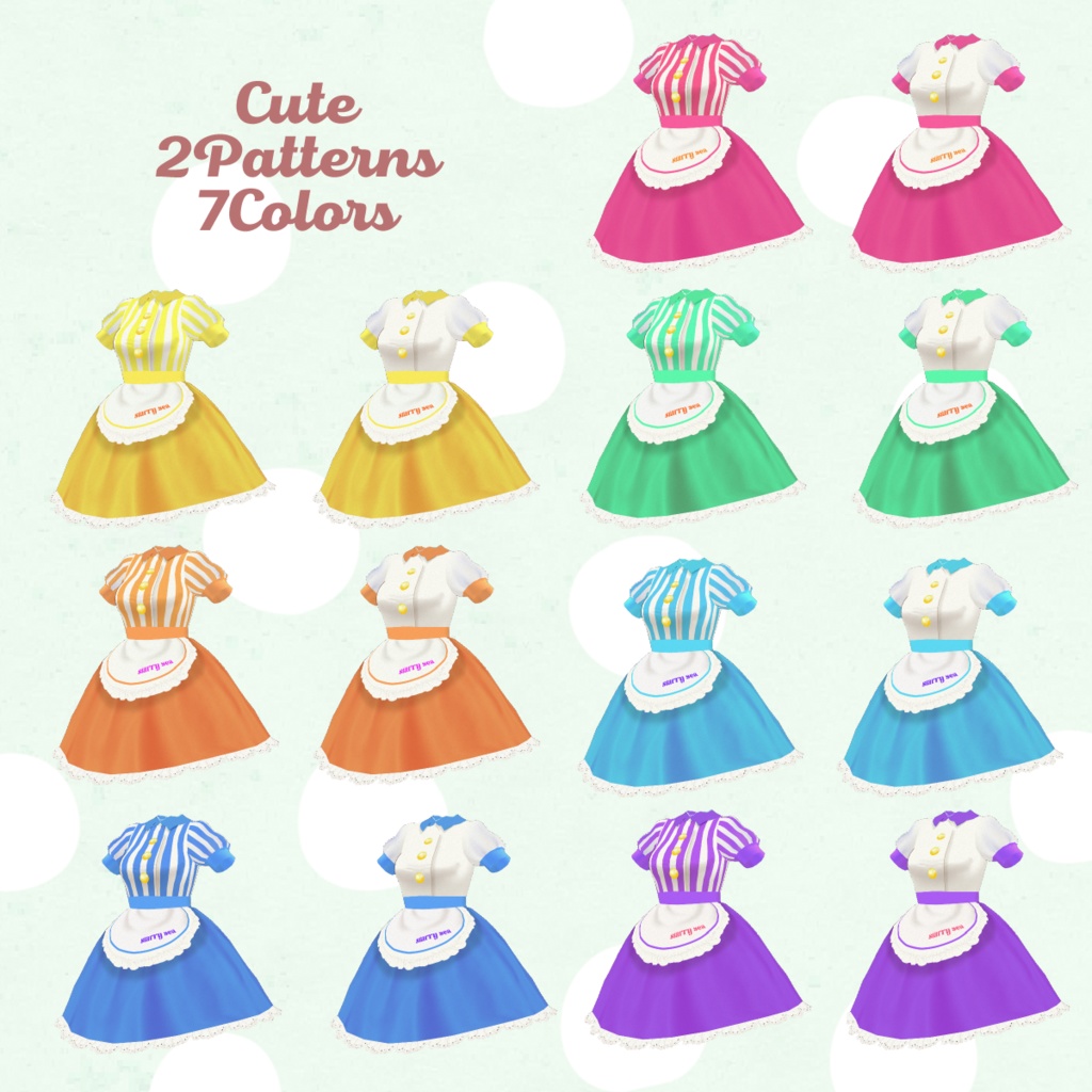 VRoid  Costume Texture 「Diner Uniform」