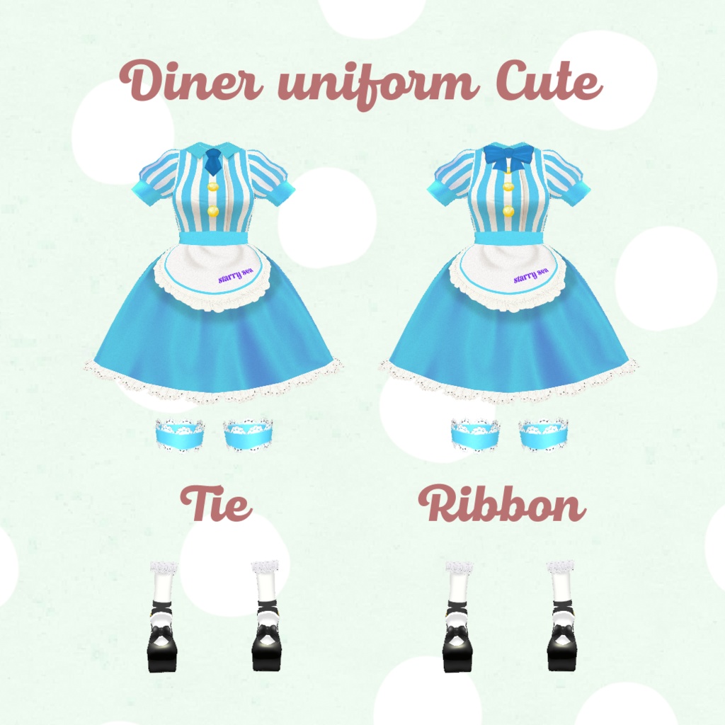 VRoid  Costume Texture 「Diner Uniform」