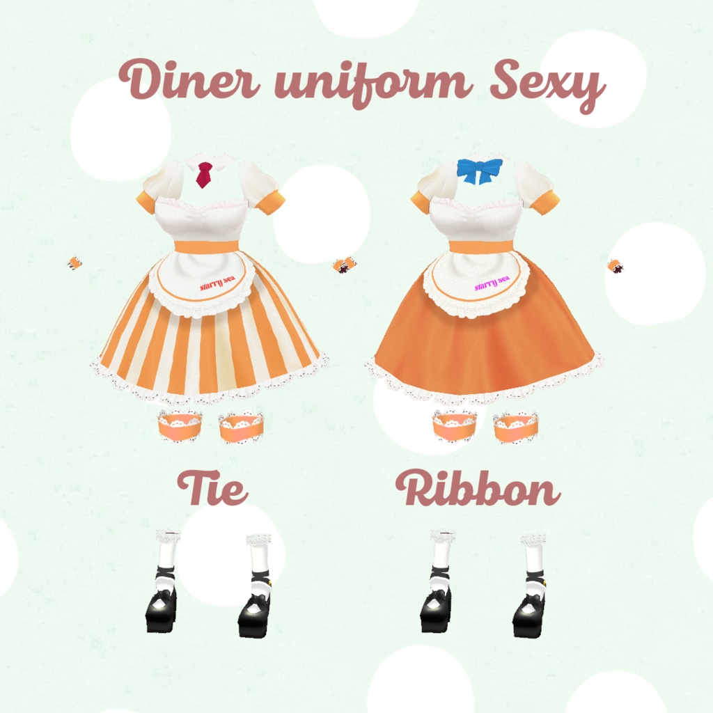 VRoid  Costume Texture 「Diner Uniform」