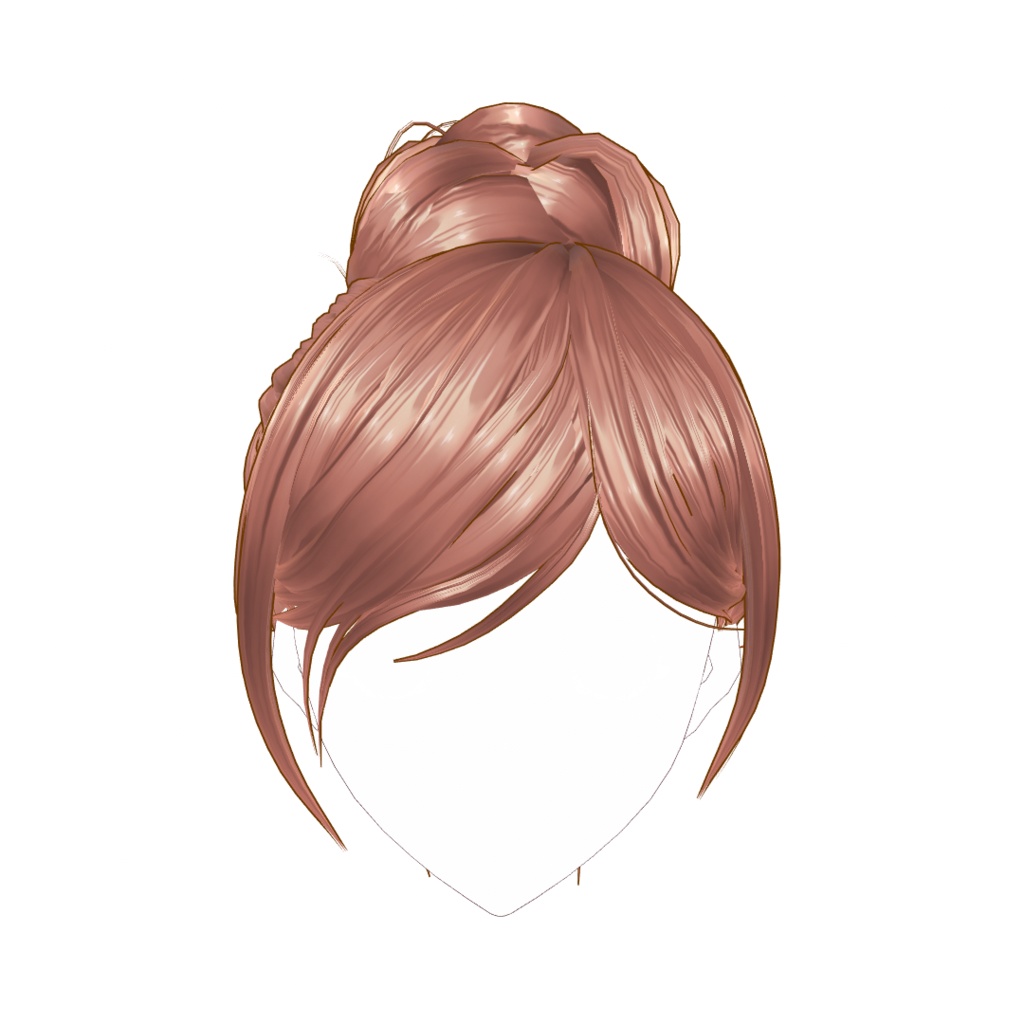 VRoid Hair presets ハンサムおだんごヘア