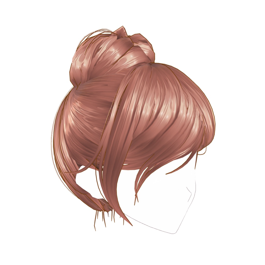 VRoid Hair presets ハンサムおだんごヘア