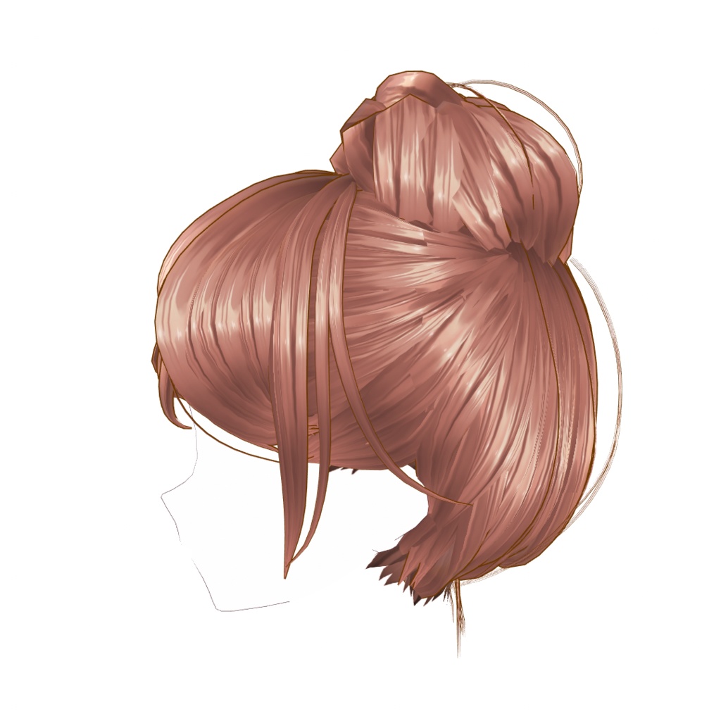 VRoid Hair presets ハンサムおだんごヘア