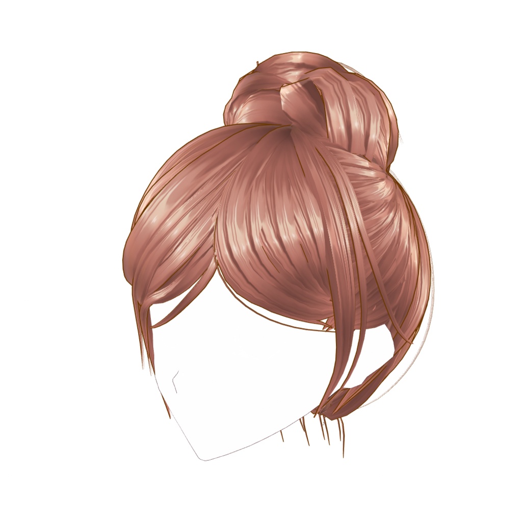 VRoid Hair presets ハンサムおだんごヘア