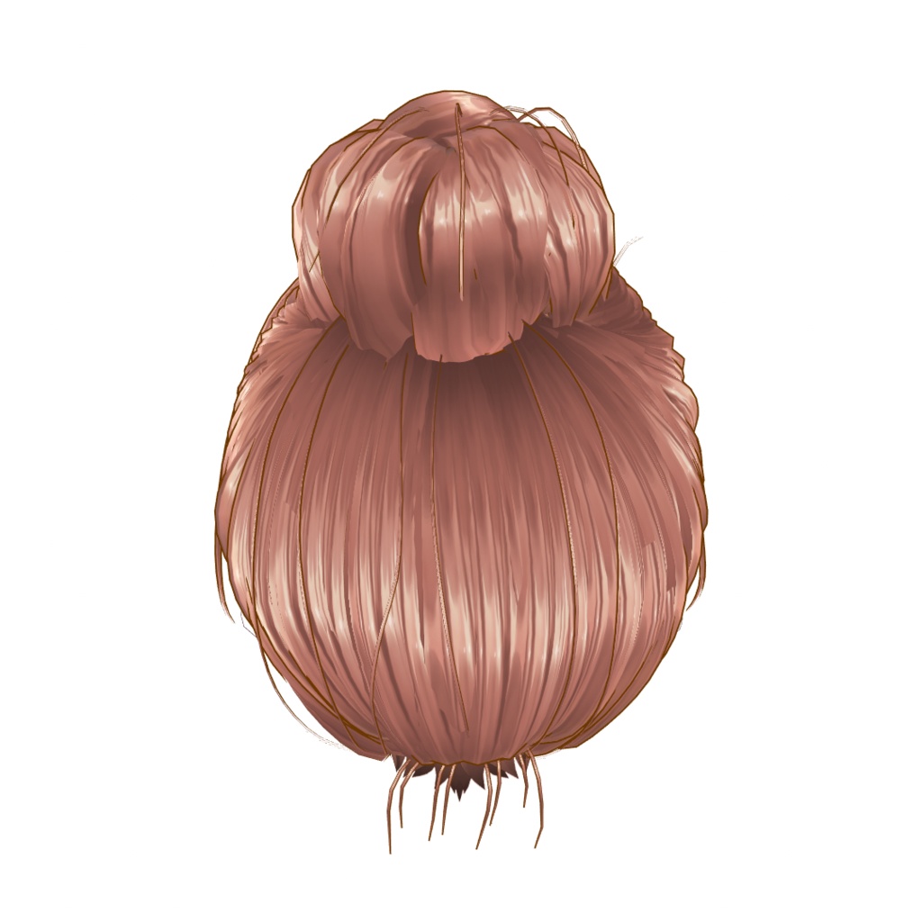 VRoid Hair presets ハンサムおだんごヘア