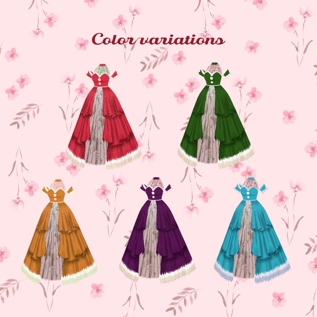VRoid Outfit Texture 「クリスマスドレス」