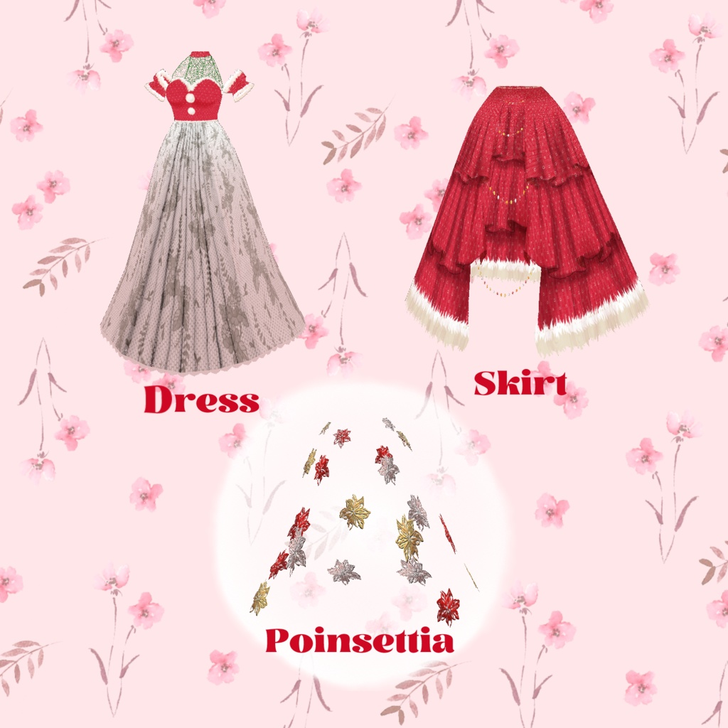 VRoid Outfit Texture 「クリスマスドレス」