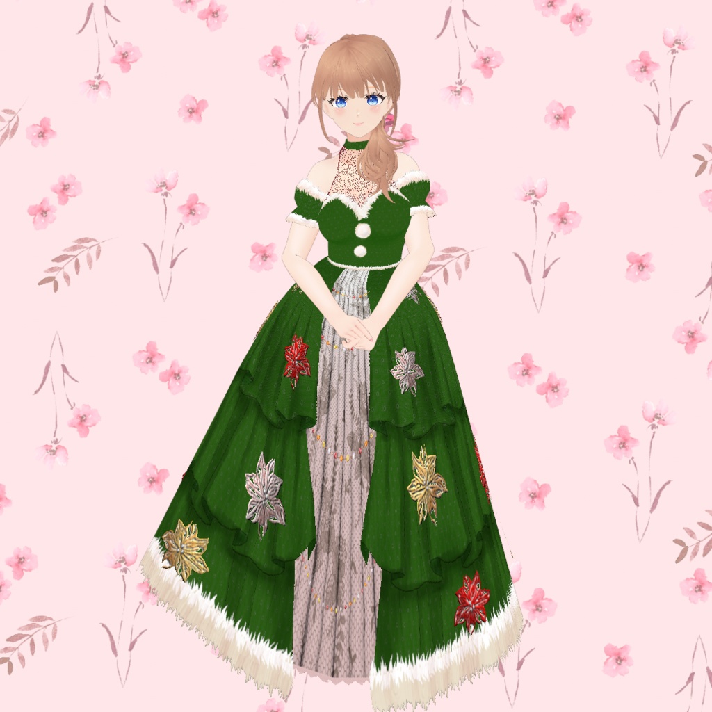 VRoid Outfit Texture 「クリスマスドレス」
