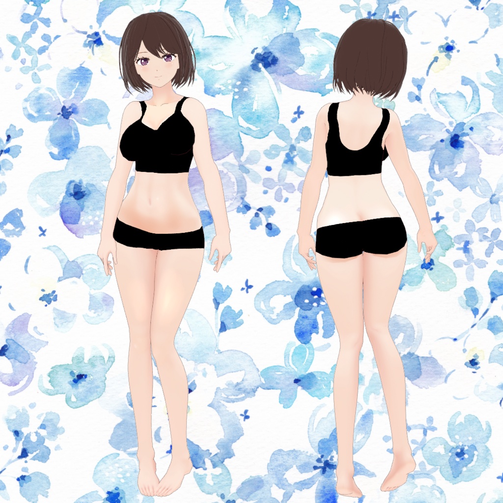 VRoid Model 素体(Body only):「アンニュイガール あさと -Asato-」