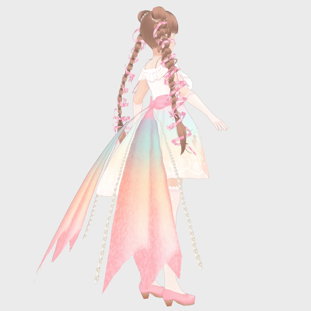 VRoid Outfit Texture 真珠姫のパステルドレス