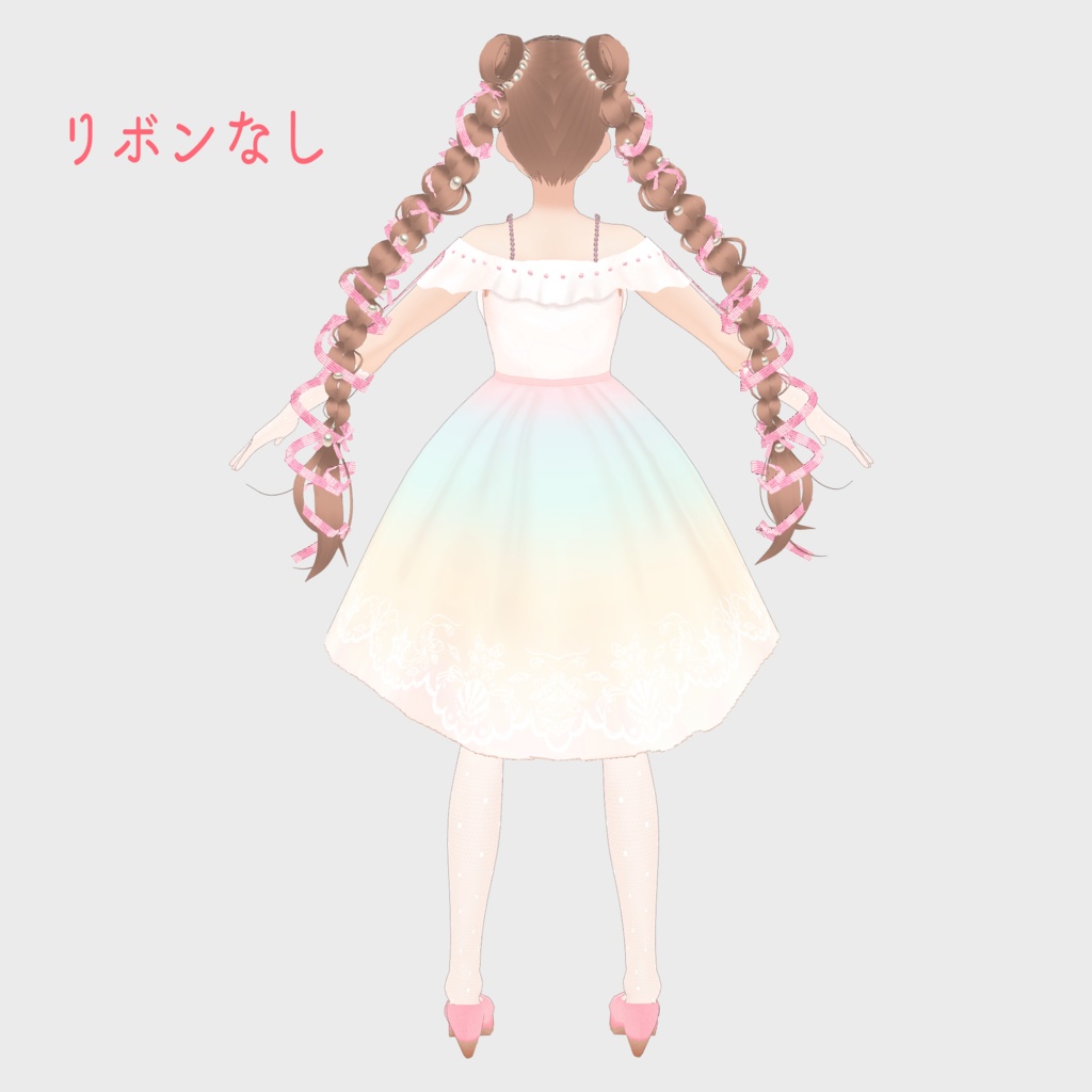 VRoid Outfit Texture 真珠姫のパステルドレス