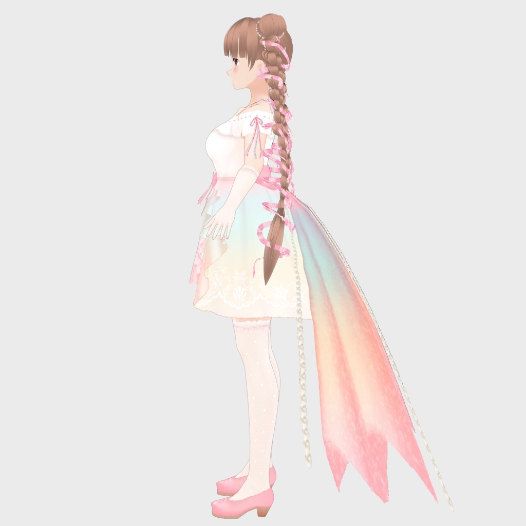 VRoid Outfit Texture 真珠姫のパステルドレス