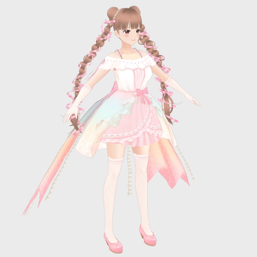 VRoid Outfit Texture 真珠姫のパステルドレス