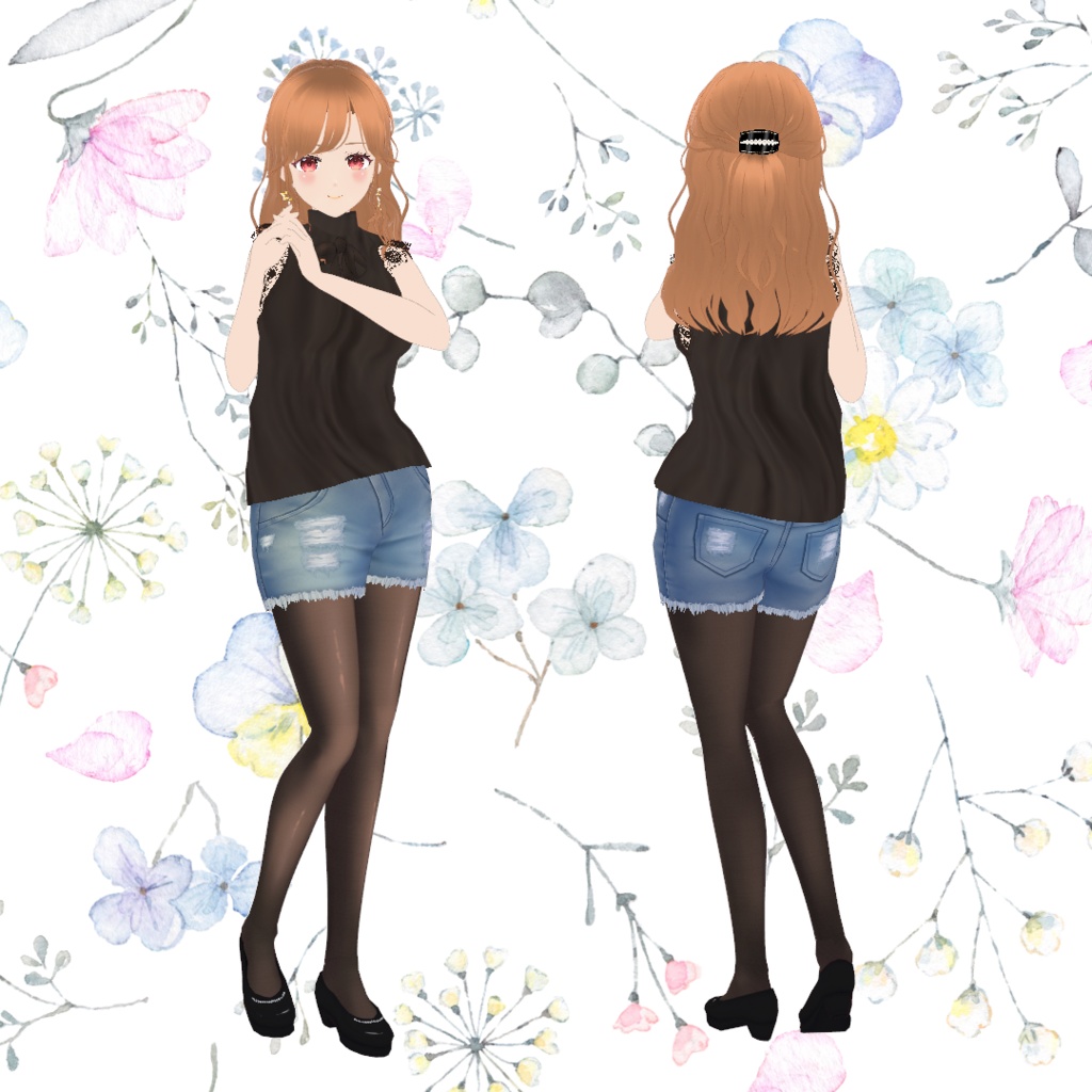 VRoid Model:「春待ちおねえさん あさぎ -Asagi-」(vroid+VRM)