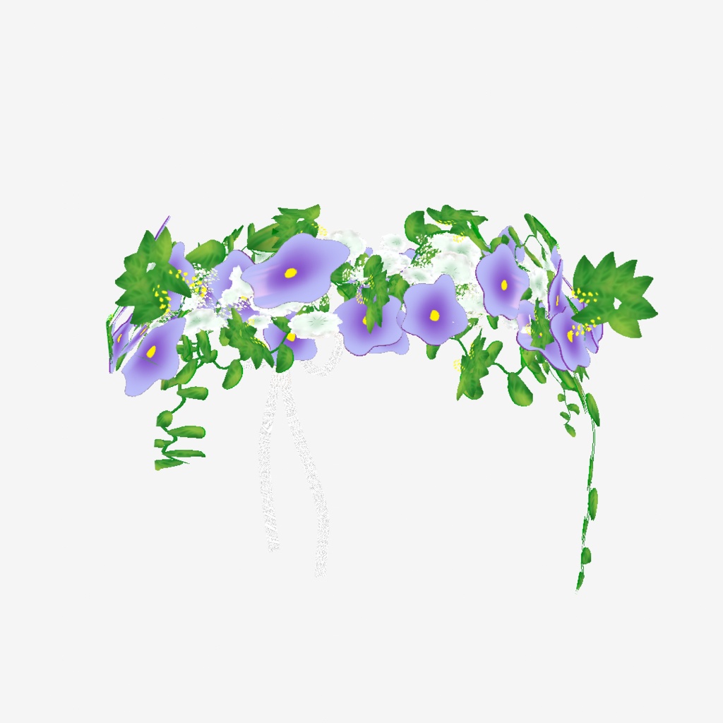 VRoid Hair お花がたっぷり❤花冠のウェディングヘア