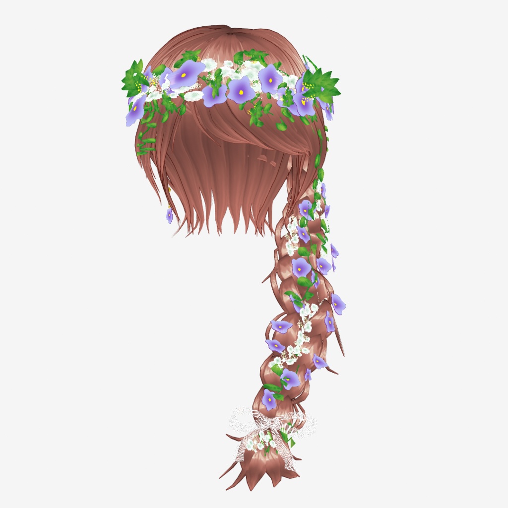 VRoid Hair お花がたっぷり❤花冠のウェディングヘア
