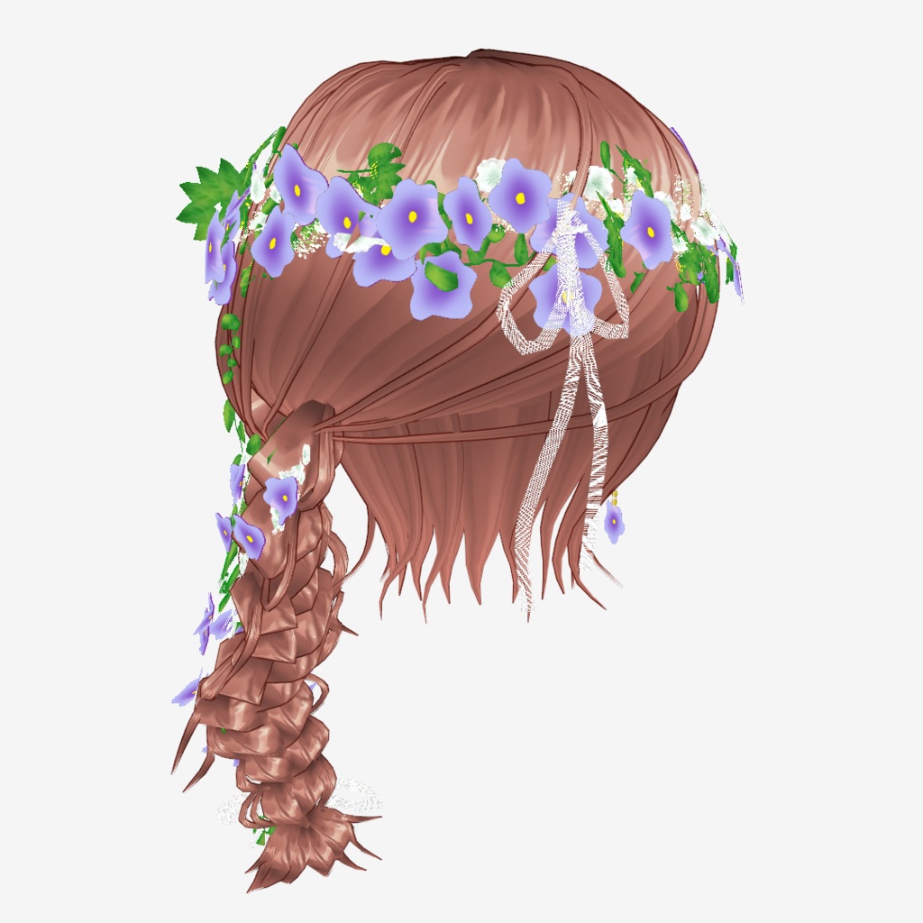 VRoid Hair お花がたっぷり❤花冠のウェディングヘア